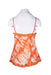 back of top with lace detail at neck and hem.