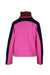 back of sweater with pink panel. 