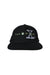 front view of unlabeled black six panel hat. features ‘the x files’ logo embroidered at front, ‘the truth is out there.’ embroidered above adjustable snapback closure.