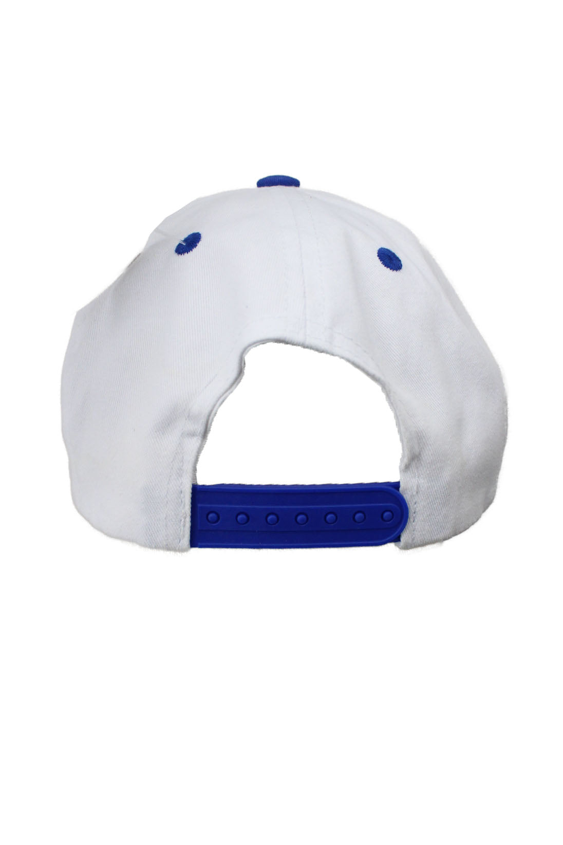 rear view with adjustable snapback closure.