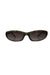 beyu green and brown sunglasses. features conceptual rectangular oval shape lenses.