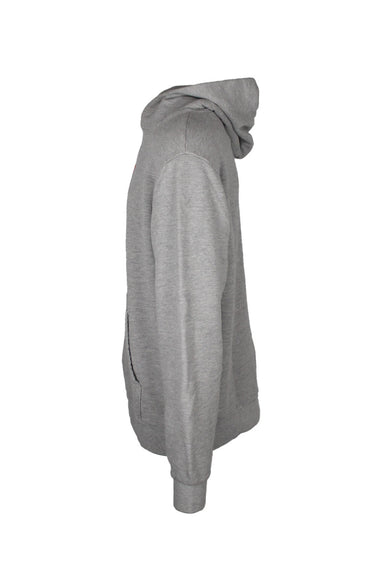 profile view with left sleeve of hoodie.